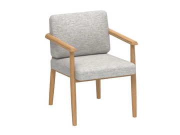 MAMBO - Upholstered fabric garden chair with armrests by Royal Botania - view 2